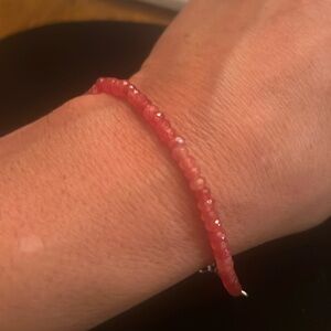 925 STERLING STRAWBERRY QUARTZ BRACELET